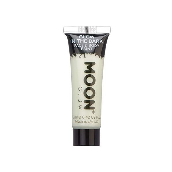 Moon Glow Peinture phosphorescente pour le visage et le corps – Phosphorescente – Charge to Glow, Invisible, 12 ml lot de 1 