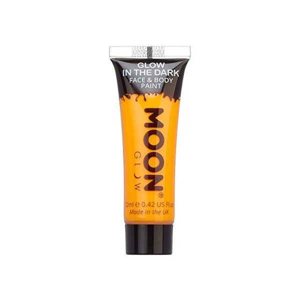 Moon Glow Peinture phosphorescente pour le visage et le corps – Phosphorescente – Charge to Glow, Vert, 12 ml