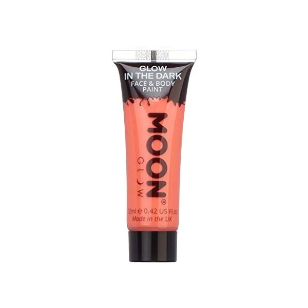 Moon Glow Peinture phosphorescente pour le visage et le corps – Phosphorescente – Charge to Glow, Vert, 12 ml