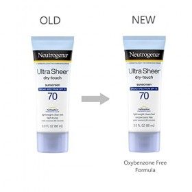 Neutrogena Ecran solaire sec au toucher Ultra Sheer - Protection UVA/UVB à large spectre - SPF 70-88 ml