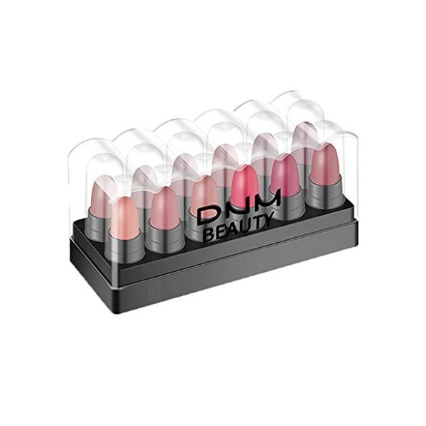 VJGOAL 12 PCS Rouge à Lèvres Mate Et Brillant Set Couvrir Toutes Les Couleurs Lipstick Contient Audacieuses Et Universel Maqu