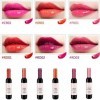 6 Colors/Set Wine Lipstick Matte Long Lasting Waterproof Lip Tint Set, Lady Long Lasting Make Up Gloss Matte Lip Tint Wine Bo