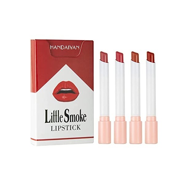 Rouge à Lèvres Longue Durée Boîte Féminine Hydratant Lèvres Mat Maquillage Long Velours Brillant à Lèvres Imperméable Rouge à