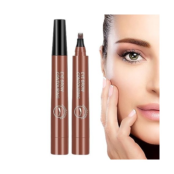 Stylo liquide pour sourcils - Crayon à sourcils imperméable,Stylo marqueur à sourcils noir, pour simulation naturelle, sourci