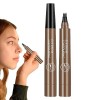 Stylo liquide pour sourcils - Crayon à sourcils imperméable,Stylo marqueur à sourcils noir, pour simulation naturelle, sourci