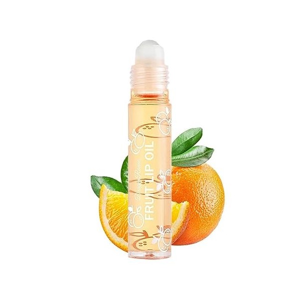 Brillant à lèvres à bille | Lip Glow Oil Aux Saveurs Fruitées - Brillant à lèvres aux fruits transparent, rouge à lèvres liqu