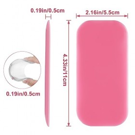 WLLHYF Lot de 2 coussinets en silicone pour extensions de cils rose, transparent 