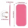 WLLHYF Lot de 2 coussinets en silicone pour extensions de cils rose, transparent 