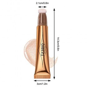 pologmase Bronzer Liquide, Bâton De Baguette Surligneur, Fard À Joues Maquillage En Plâtre Coupe Bronzant Avec Applicateur Co