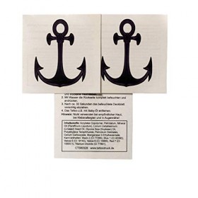 Tattoodrucker 20 x Ancre Tatouage - Marin Ancre - Anchor Autocollants 20 
