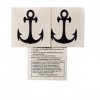 Tattoodrucker 20 x Ancre Tatouage - Marin Ancre - Anchor Autocollants 20 