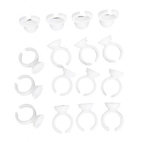 Porte-colle Porte-cils Extension de cils Porte-pigments adhésifs jetables Plastic en plastique Bague Nail Art Titulaires de p