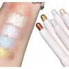 Donlinon 5 Colors Glitter Eyeshadow Stick Eye Makeup | 2 in 1 Glitter Eyeshadow Stick | Long Lasting Shimmer Sparkling Eye Sh