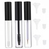 Tube de mascara vide et 3pcs 10 ml de tubes de brillant à lèvres vides tube deye-liner vide transparent avec des inserts en 