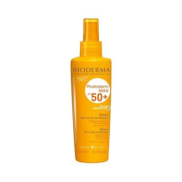 PHOTODERM MAX Spray SPF 50+ 200ml |Protection optimale UVA-UVB – Active les défenses naturelles de la peau| Peaux sensibles o
