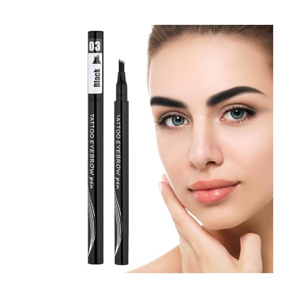 Stylo à sourcils étanche,Stylo de contour des sourcils Crayon résistant à la transpiration - Fournitures de contour des sourc