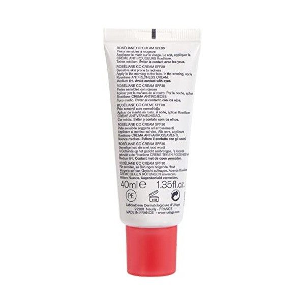 Uriage Roséliane CC Crème SPF30 Hydra Protectrice Correction de Teint, 40 ml