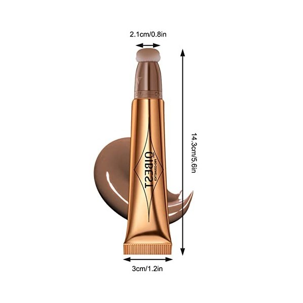 pologmase Bronzer Liquide, Bâton De Baguette Surligneur, Fard À Joues Maquillage En Plâtre Coupe Bronzant Avec Applicateur Co