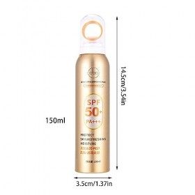 Spray écran solaire SPF 50, écran solaire à séchage rapide pour le corps, spray crème solaire à brume sèche, écran solaire no