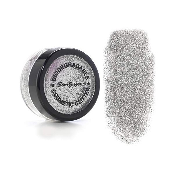 Stargazer Paillettes Biodégradables Argent, Idéales Pour Le Maquillage