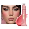 Beauty Blush Pen,Blush liquide avec embout éponge,Blush mat pour le visage,Blush liquide crémeux et soyeux,Blush léger et lon