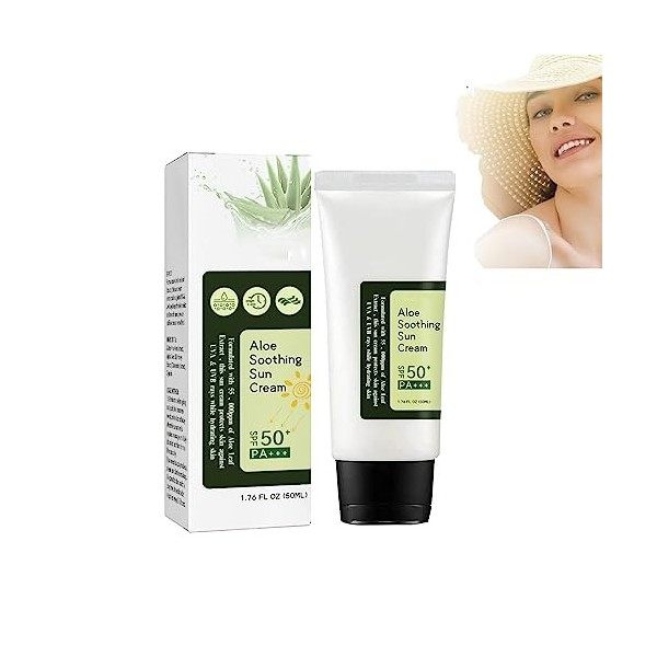 New Aloe Soothing Sun Cream Spf 50+, Aloe Vera Soothing Sunscreen, Aloe Soothing Sun Cream Spf 50, Aloe Vera Cream, Waterproo