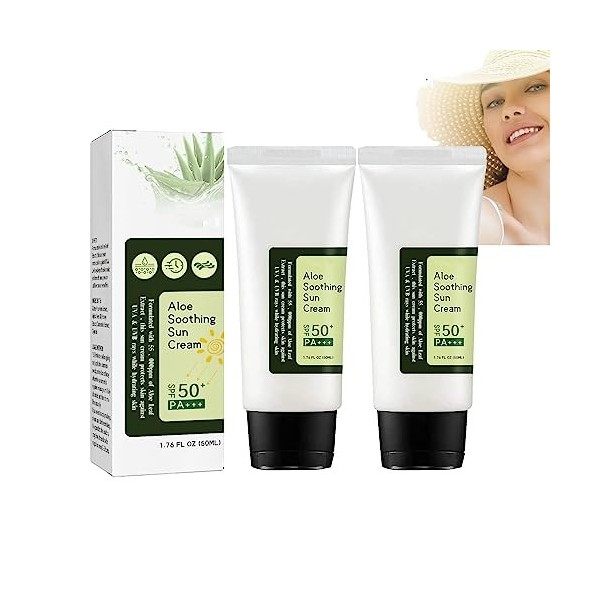 New Aloe Soothing Sun Cream Spf 50+, Aloe Vera Soothing Sunscreen, Aloe Soothing Sun Cream Spf 50, Aloe Vera Cream, Waterproo