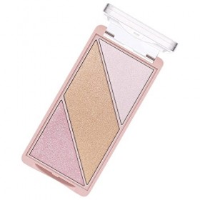 Surligneur blush,Palette de maquillage visage et yeux 3 couleurs | Palette de contouring imperméable Blush & Highlight Cosmét