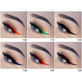 Eyeliner Liquide, Sye-liner, Eye-liner liquide 1pc Matte Coloré Étanche à Oil imperméable à loiseau pigmenté longue durée du