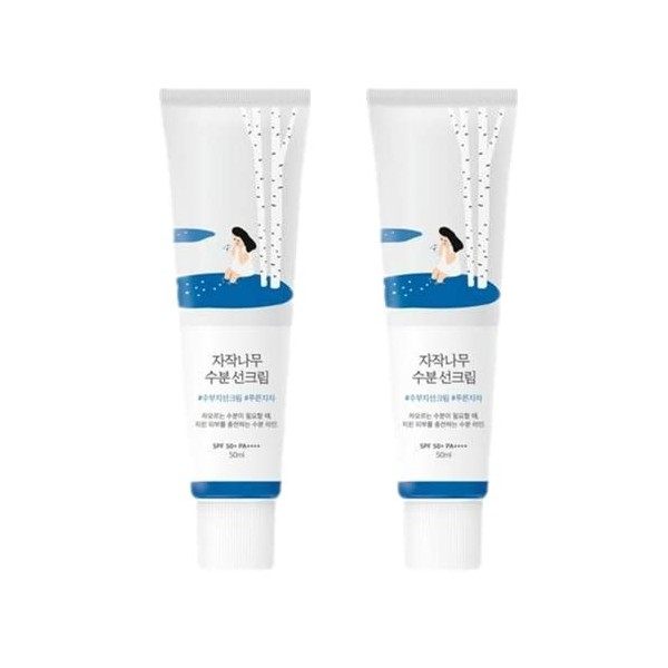 Moonyan [Round Lab] Birch Juice Moisturizing Sunscreen Birch Juice Crème Solaire Hydratante SPF 50+ PA++++ 50ml Pas De Font