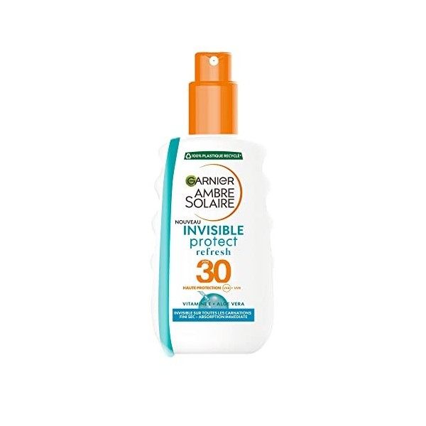 Garnier Ambre Solaire Invisible Protect Refresh Spray Protecteur Refresh SPF 30 Invisible sur toutes les carnations