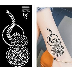 Lot de 5 pochoirs de tatouage, 5 pièces pour tatouages éphémères, pour le corps et plus encore