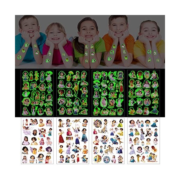 ACWOO Tatouages temporaires pour Enfants, 30PCS Etanche Tatouage Ephémère Petit Monstre Kit Tatoo, Regarder Tatouage Enfant, 