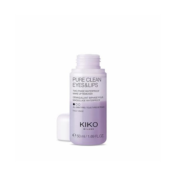 KIKO Milano Pure Clean Eyes & Lips Mini | Démaquillant Biphasé Yeux Et Lèvres. Format Mini