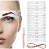 12 paires de pochoirs à sourcils + Shaper + support pour un coiffage parfait des sourcils sans connaissances préalables.