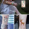 Nuluxi Lumineux Tatouages Temporaires pour Enfants Tatouages Ephémères De Noël Étanche Autocollants de tatouages sur le thème