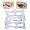 1 Pièce Sourcils Maquillage Des Yeux Fard À Paupières Eyeliner Maquillage Outil Réutilisable Stencil Set