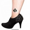 5 x Reine de pique Logo Tattoo - Tatouage Hotwife Queen of Spades Tattoo 5 