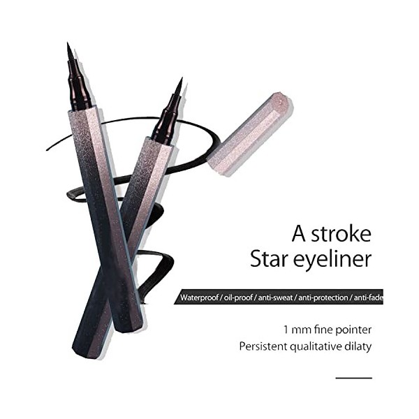 ATURMC Sky Eyeliner Crayon Noir Imperméable Longue Durée Liquide Eyeliner Naturel Crayon Eyeliner Pour Fine Design Résistant 