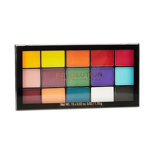 Makeup Revolution, Palette dombres à paupières Reloaded, Marvellous Mattes, 15 nuances, 16.5g