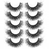 Mink Lashes 3D Volume Faux cils naturels Pack Fluffy Wispy Faux Mink Eyelles 3d / 15 mm .NOPEILVI