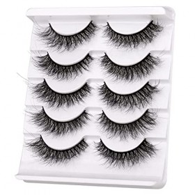 Mink Lashes 3D Volume Faux cils naturels Pack Fluffy Wispy Faux Mink Eyelles 3d / 15 mm .NOPEILVI