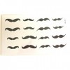 STRASS & PAILLETTES - Mini Tatouages éphémères Waterproof Moustache Noire. Tatoo temporaire - Bijou de Peau