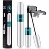 Lash Cosmetics Vibely Mascara 2 en 1 pour un effet dallongement et dépaississement naturel, mascara de cils en fibre de soi