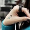10 Petit Tatouages éphémères étoile Noir Waterproof - Tatoo temporaire - Bijou de Peau étoile