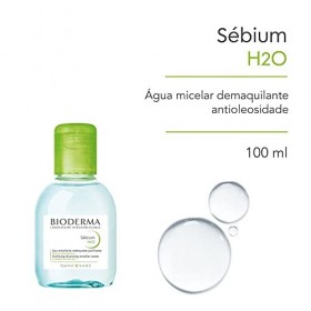 BIODERMA SÉBIUM H2O 100ml | Nettoyante et démaquillante – Purifie en douceur | Peaux mixtes, grasses ou à imperfections