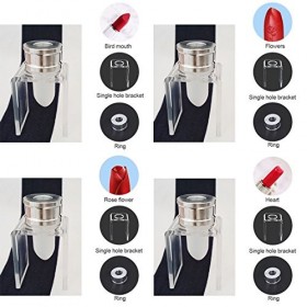 3 series de 12.1mm seul tube rempli de rouge a levres avec moule en silicone bec simple anneau en aluminium rouge a levres Ki