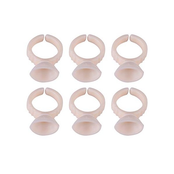 Tasses de bague dapprovisionnement de 3 types 100 pièces tasse danneau dencre de tatouage semi-permanente de Silicone pour