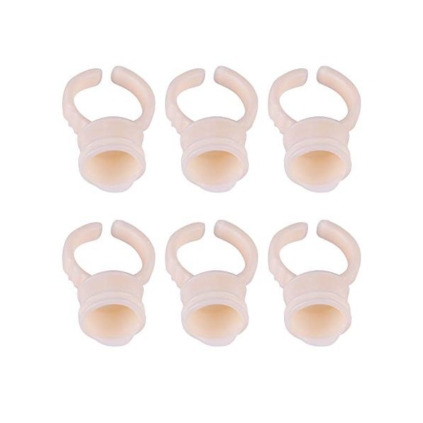 Tasses de bague dapprovisionnement de 3 types 100 pièces tasse danneau dencre de tatouage semi-permanente de Silicone pour