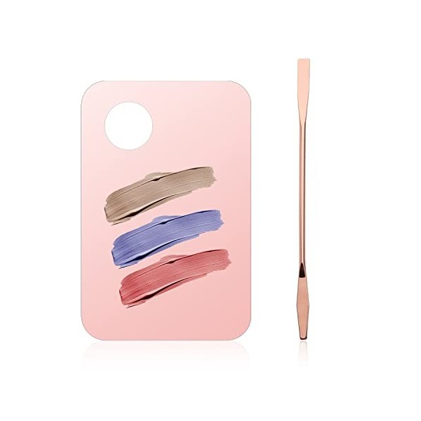 Ensemble de Spatule et Palette de Maquillage, Acrylique Palette et Spatule Maquillage Palette et Spatule Maquillage pour Maqu